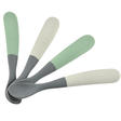 Lot de 4 Cuillères 1er Âge Silicone Mineral/Sage Green BEABA