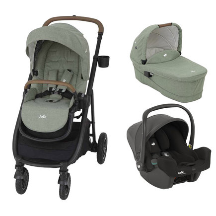 Poussette TRIO Versatrax Laurel + I-Snug 2 Shale + Nacelle Ramble XL Laurel JOIE