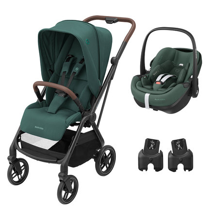 Poussette DUO Leona 2 Pebble 360 PRO 2 Green MAXI COSI