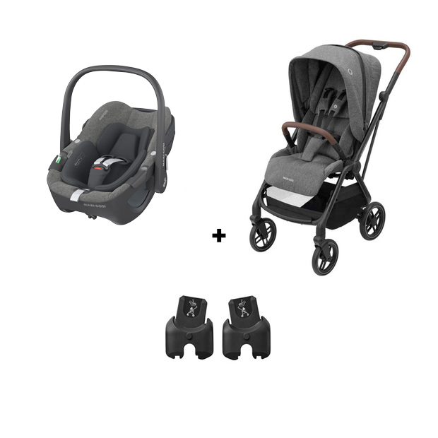 Poussette DUO Leona 2 Pebble 360 Select Grey MAXI COSI