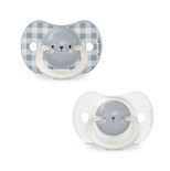 Pack de 2 sucettes 6-18 mois SX PRO Night&Day Gris foncé