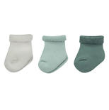 Lot de 3 paires de chaussettes 0-6 mois Sapin-Ecru-Sauge