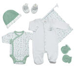 Kit de naissance Chat 6 pièces 1 mois Blanc-Vert