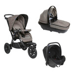 Poussette Trio Activ3 + Nacelle activ3 Dark Beige + Siège -auto KORY I-size