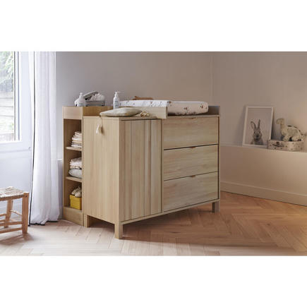 Commode 1 porte 3 tiroirs CALYPSO Chêne du bocage GALIPETTE - 6