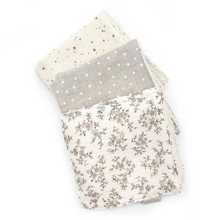 Lot de 3 mini serviettes Ivory BABYSHOWER - 2