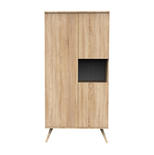 Armoire 1 Grande & 2 Petites Portes SEVENTIES Bois