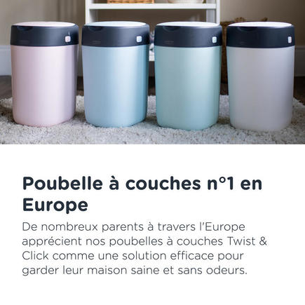 Starter pack poubelle à couches Twist & Click Blanc + 12 recharges TOMMEE TIPPEE - 6