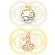 Lot de 2 sucettes Perfect animaux dès 6 mois Planet Love Night - Coloris aléatoire MAM - 12