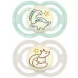 Lot de 2 sucettes Perfect animaux dès 6 mois Planet Love Night - Coloris aléatoire MAM