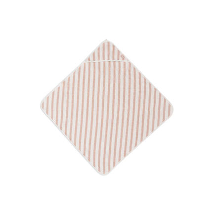 Cape de bain éponge 75x75cm Basic stripe - Wild rose JOLLEIN - 4