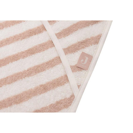 Cape de bain éponge 75x75cm Basic stripe - Wild rose JOLLEIN - 3