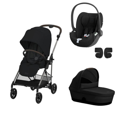 Poussette TRIO Melio 4 Taupe Nacelle Magic Black Cloud T Sepia Black CYBEX