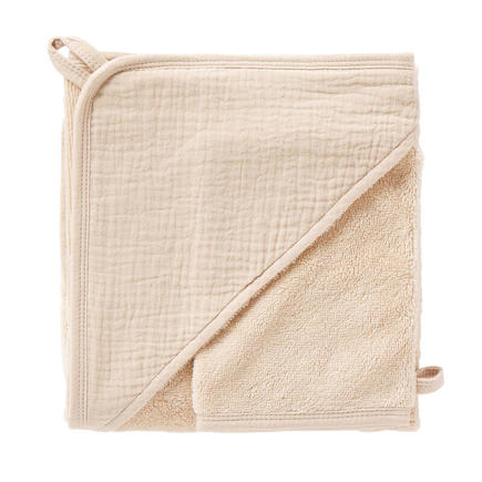 Cape de bain bambou Mix & Match biscuit 70 x 70 cm BB&CO