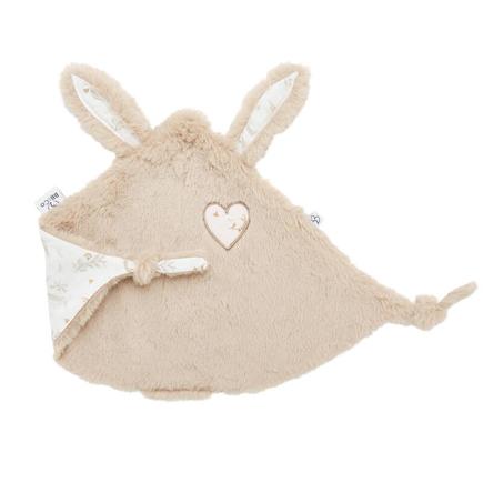 Doudou lapin feuilles fausse fourrure beige BB&CO