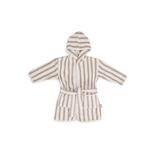 Peignoir 1-2 ans stripe éponge olive green GOTS - Multicolore