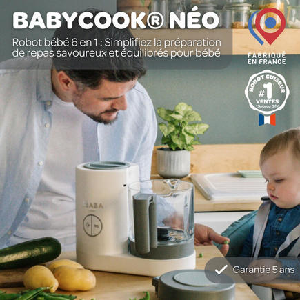 Babycook Néo Robot Cuiseur Bébé 6 en 1 Gris et Blanc BEABA - 8