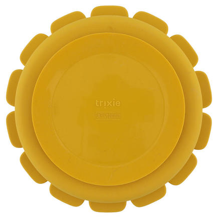 Assiette avec ventouse en silicone et compartiments Mr. Lion - Jaune TRIXIE - 3