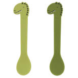 Lot de 2 cuillères silicone Mr. Dino - Vert