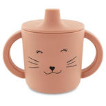 Tasse d'apprentissage en silicone Mrs. Cat - Rose