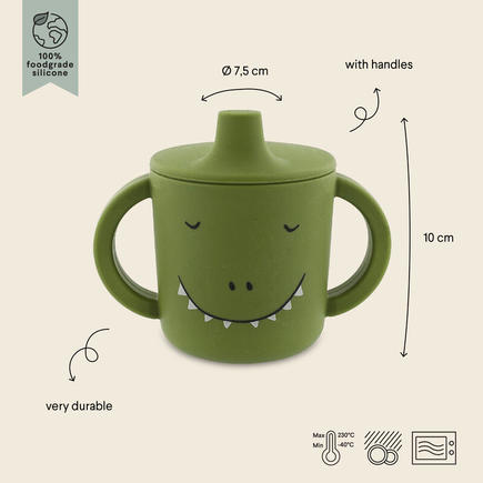 Tasse d'apprentissage en silicone Mr. Dino - Vert TRIXIE - 3