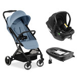 Poussette duo Travel N Care plus - Dusty blue + Siège-auto Drive N Care + Base