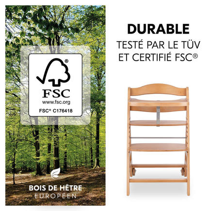 Chaise haute Beta+ avec accessoires - Bois HAUCK - 14