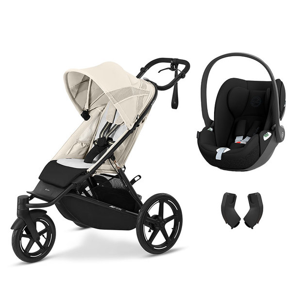 Poussette duo Avi Spin - Seashell beige + Cloud T - Sepia black CYBEX