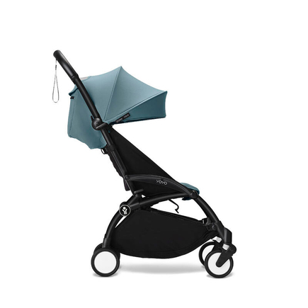 Poussette YOYO 3 Pack 6+ Aqua / Cadre Noir STOKKE