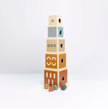 Cubes empilables en bois FSC - Multicolor